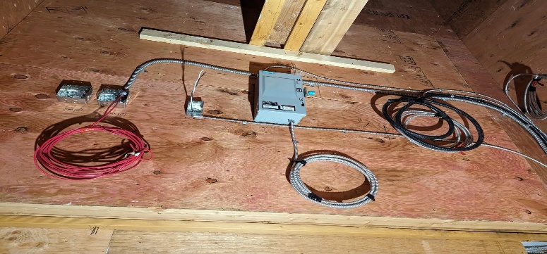 Residential wood frame electrical rough-in