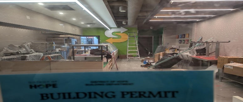 Retail rough-in with building permit